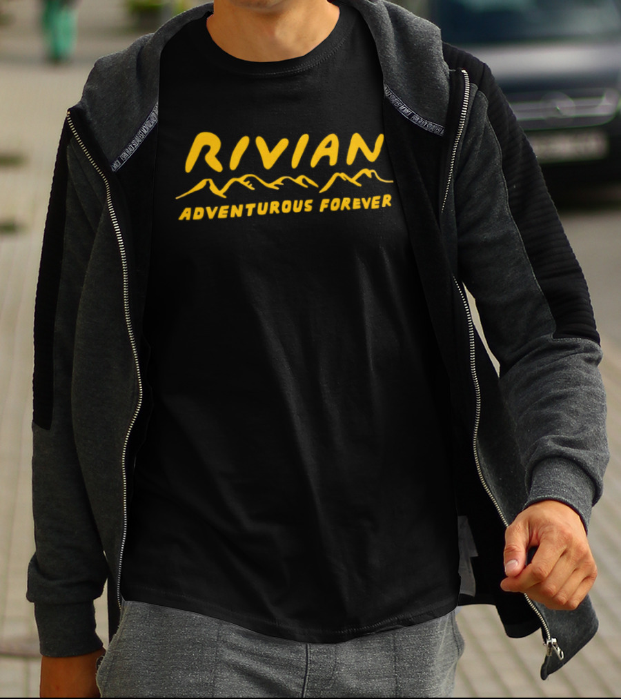 Rivian Adventurous Forever Yellow Mountain T-Shirt