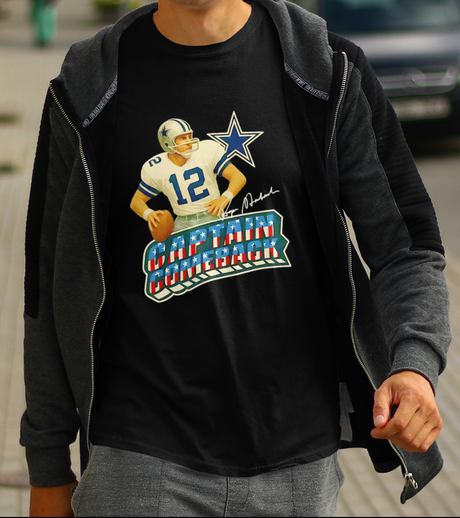 Roger Staubach Captain Comeback Dallas Cowboys Star T-Shirt