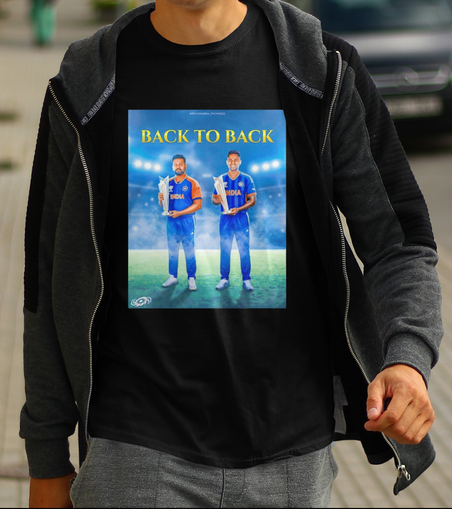 Back To Back India T20 World Cup Rohit Sharma Suryakumar Yadav T-Shirt