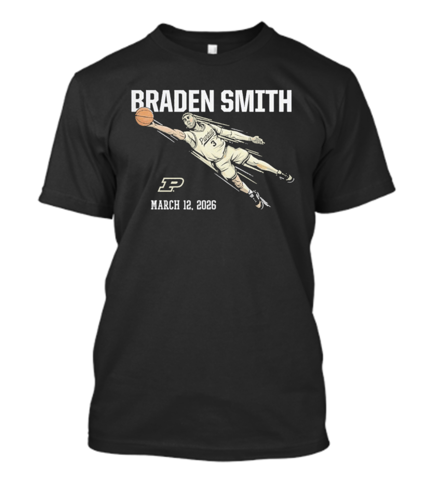 Purdue Basketball Braden Smith Diving March 12 2026 T-Shirt