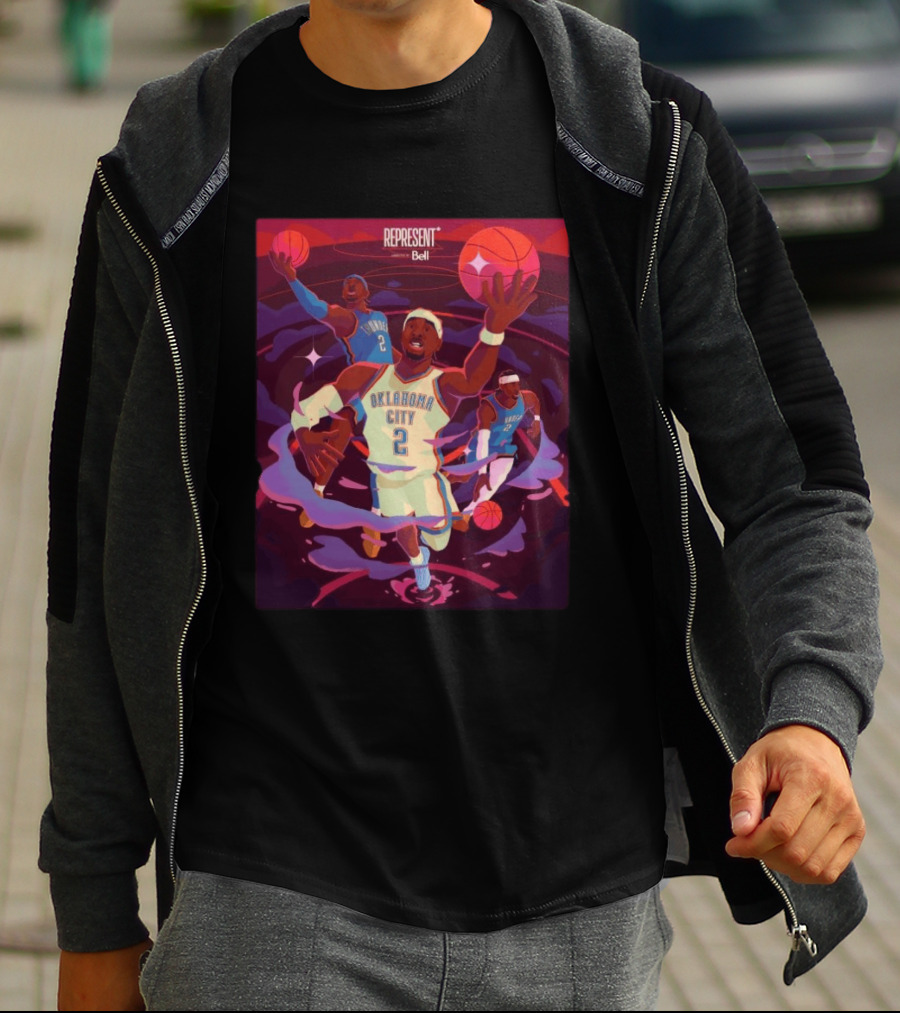 Oklahoma City Represent Bell Basketball SGA Number 2 T-Shirt