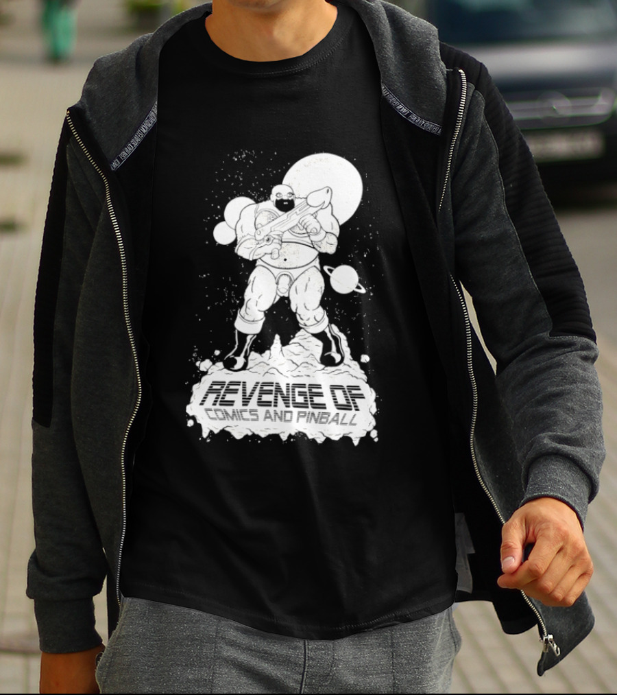 Revenge Of Comics And Pinball Spacesuit Cosmic Warrior Planet Battle T-Shirt