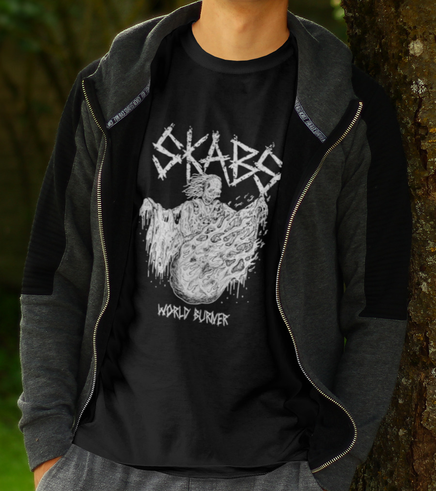 SKABS World Burner Skeleton Phantom Graffiti T-Shirt