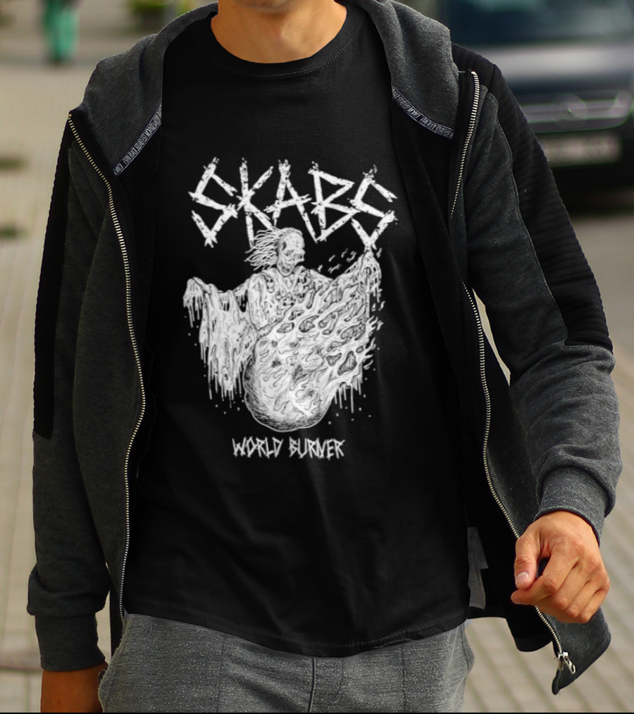 SKABS World Burner Skeleton Phantom Graffiti T-Shirt