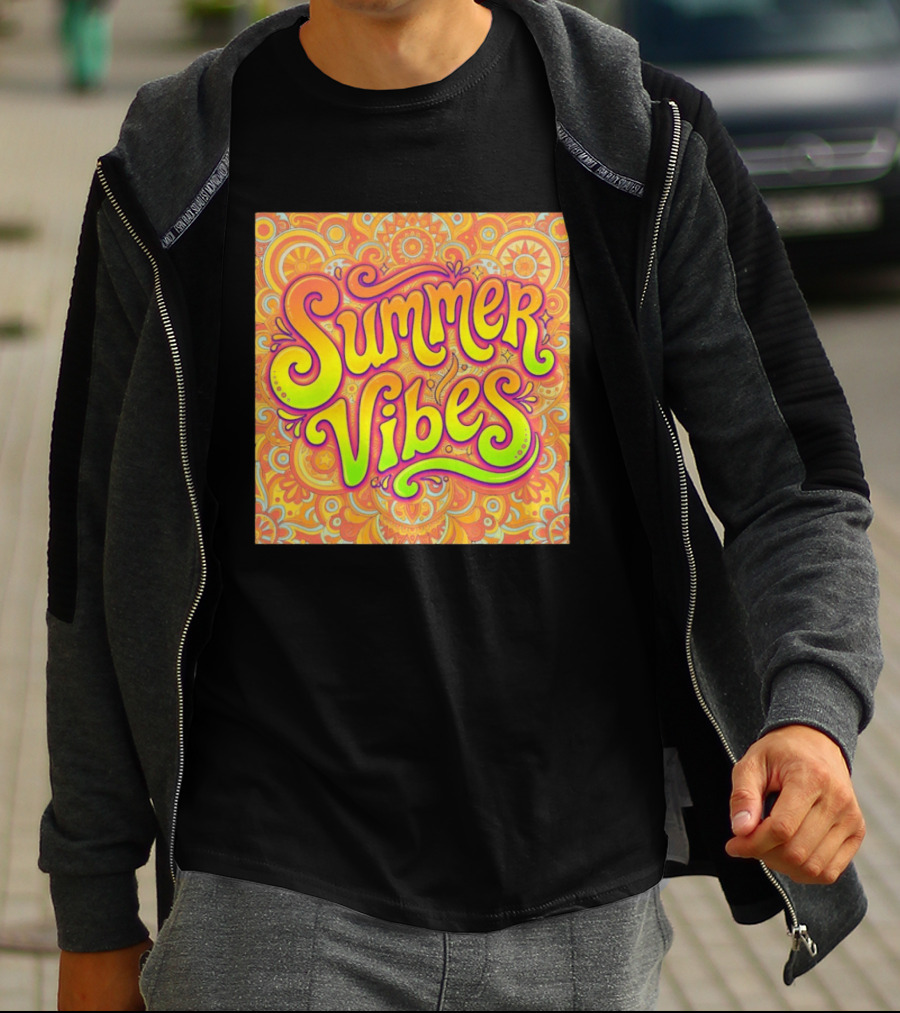 Summer Vibes Psychedelic Groove Floral T-Shirt