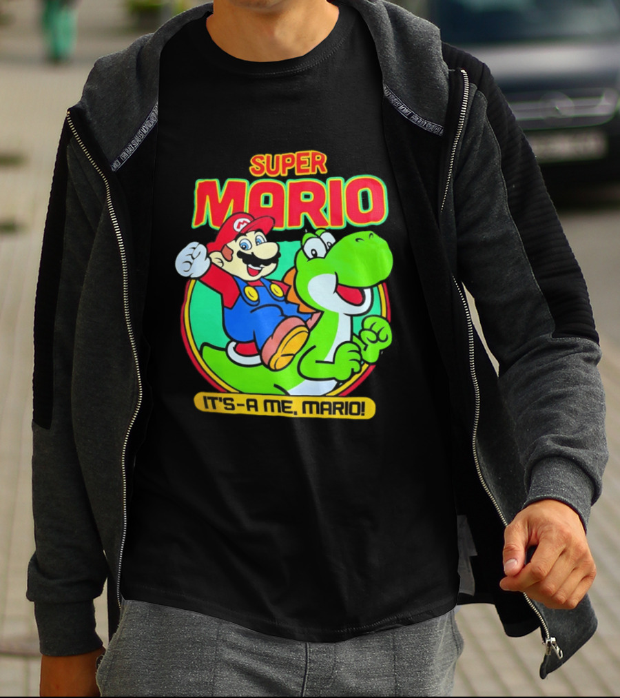 Super Mario Yoshi It's A Me Mario Nostalgic Adventure T-Shirt