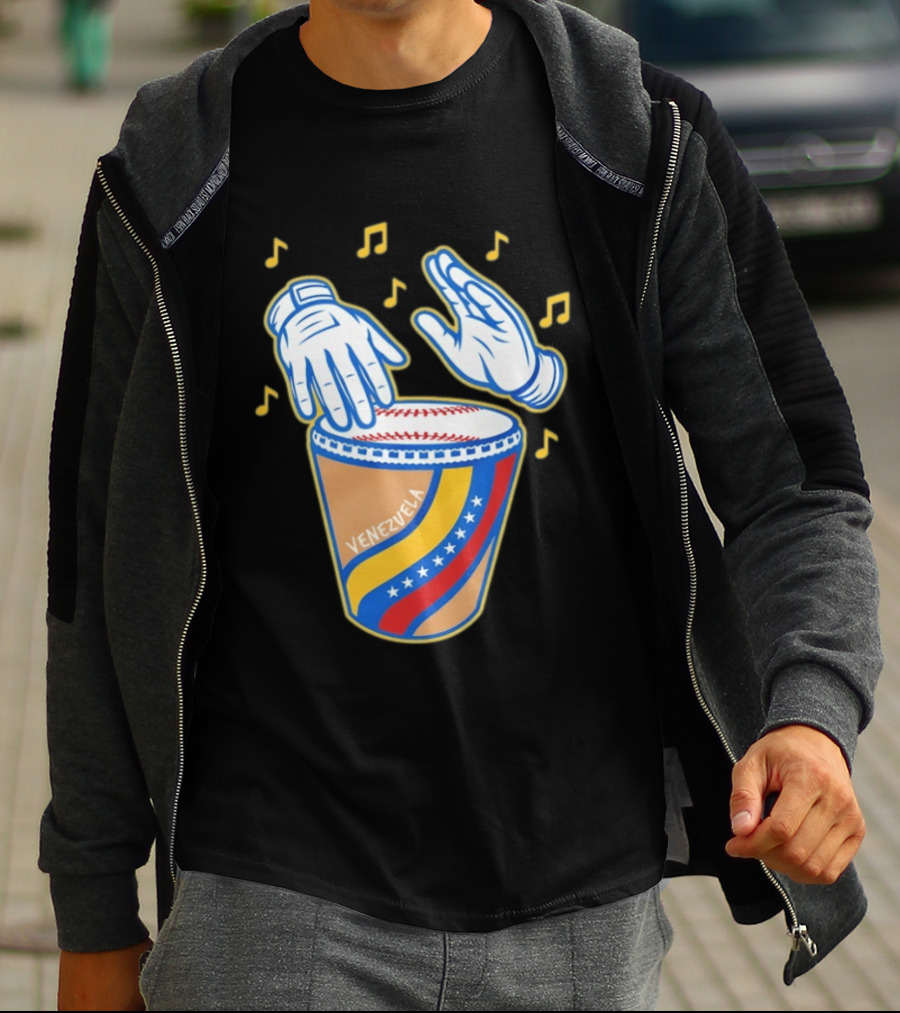Tambor Béisbol Venezuela 2026 Musical Celebration Mexican Baseball Fusion T-Shirt