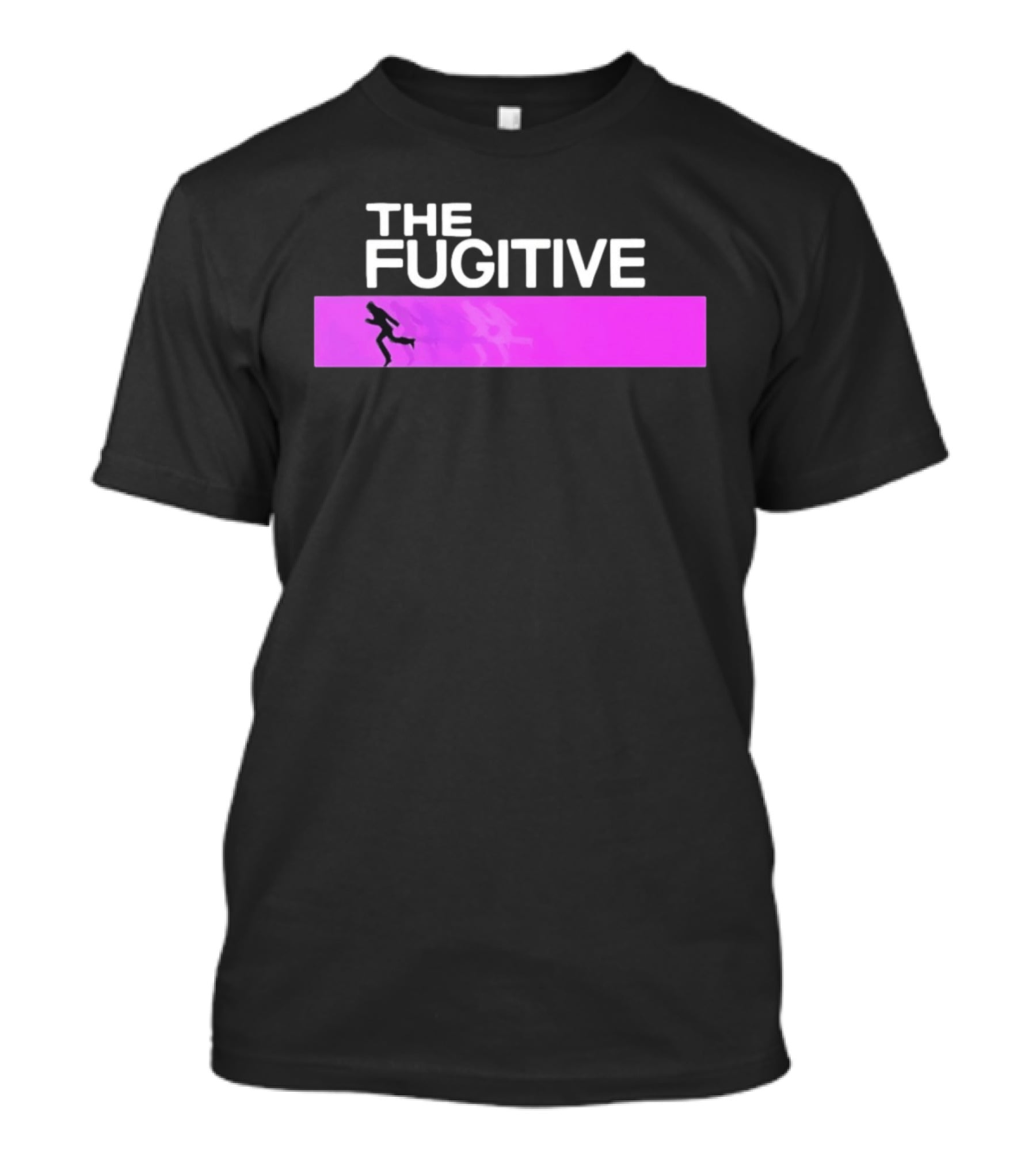 The Fugitive Silhouette Running On Purple Bar T-Shirt