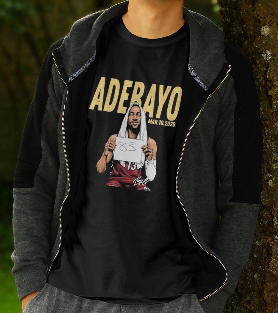 Ultimate Bam Adebayo Career High 83 Miami Basketball March 10 2026 T-Shirt