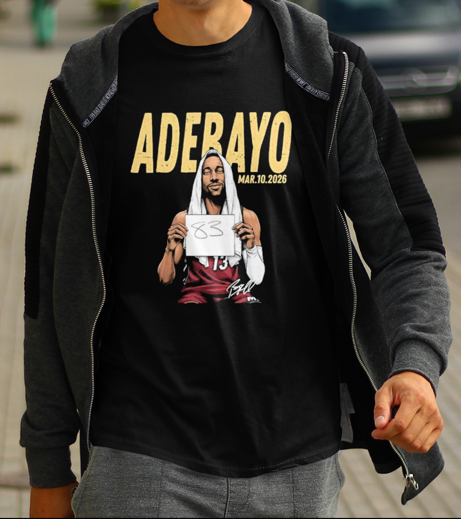 Ultimate Bam Adebayo Career High 83 Miami Basketball March 10 2026 T-Shirt