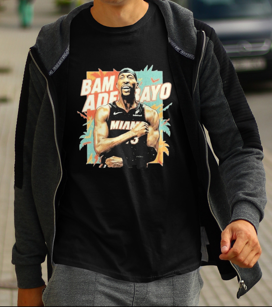 Bam Adebayo Miami Basketball NBA Star Tropical Vibes T-Shirt