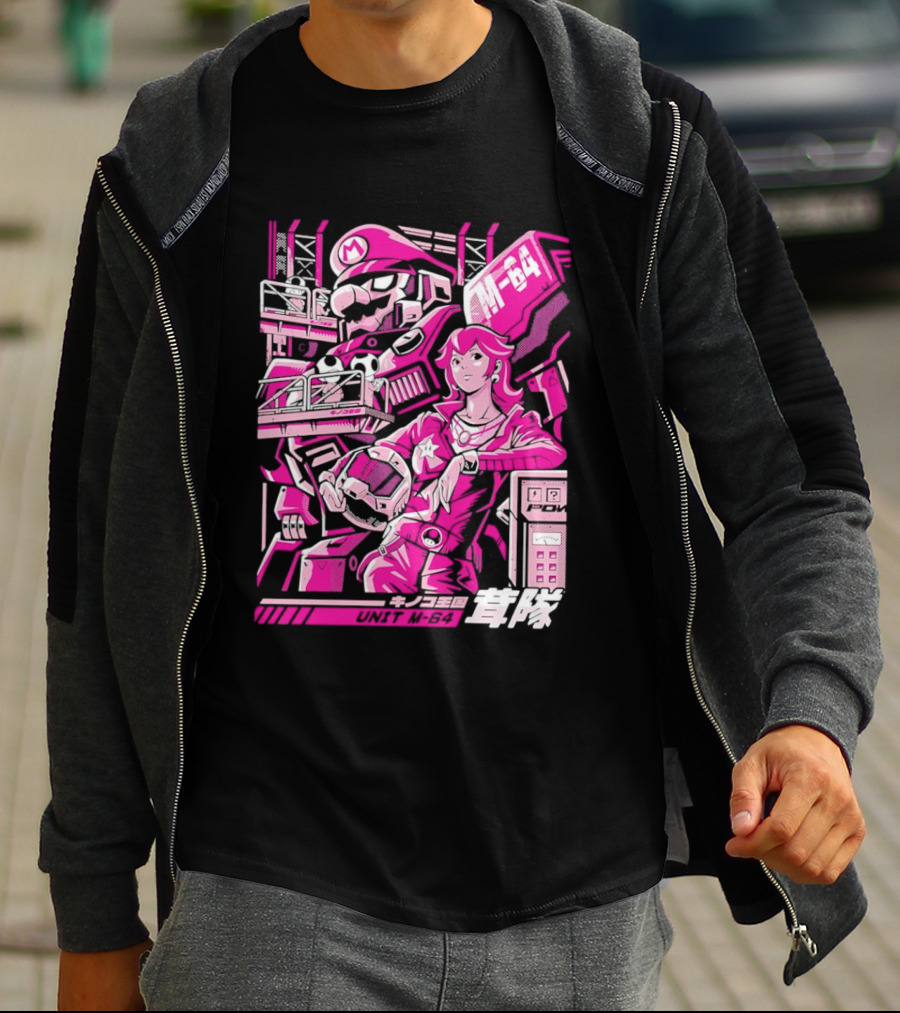 Unit M 64 Mario Mech M 64 Princess Peach T-Shirt