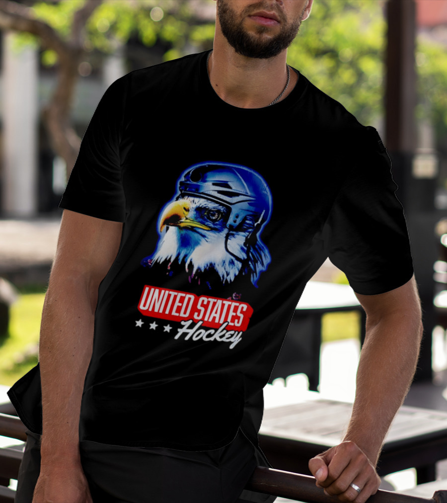 United States Hockey Eagle Helmet Stars T-Shirt