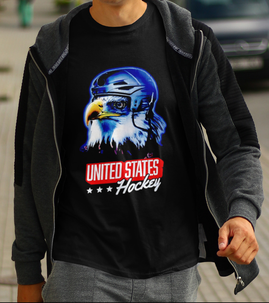 United States Hockey Eagle Helmet Stars T-Shirt