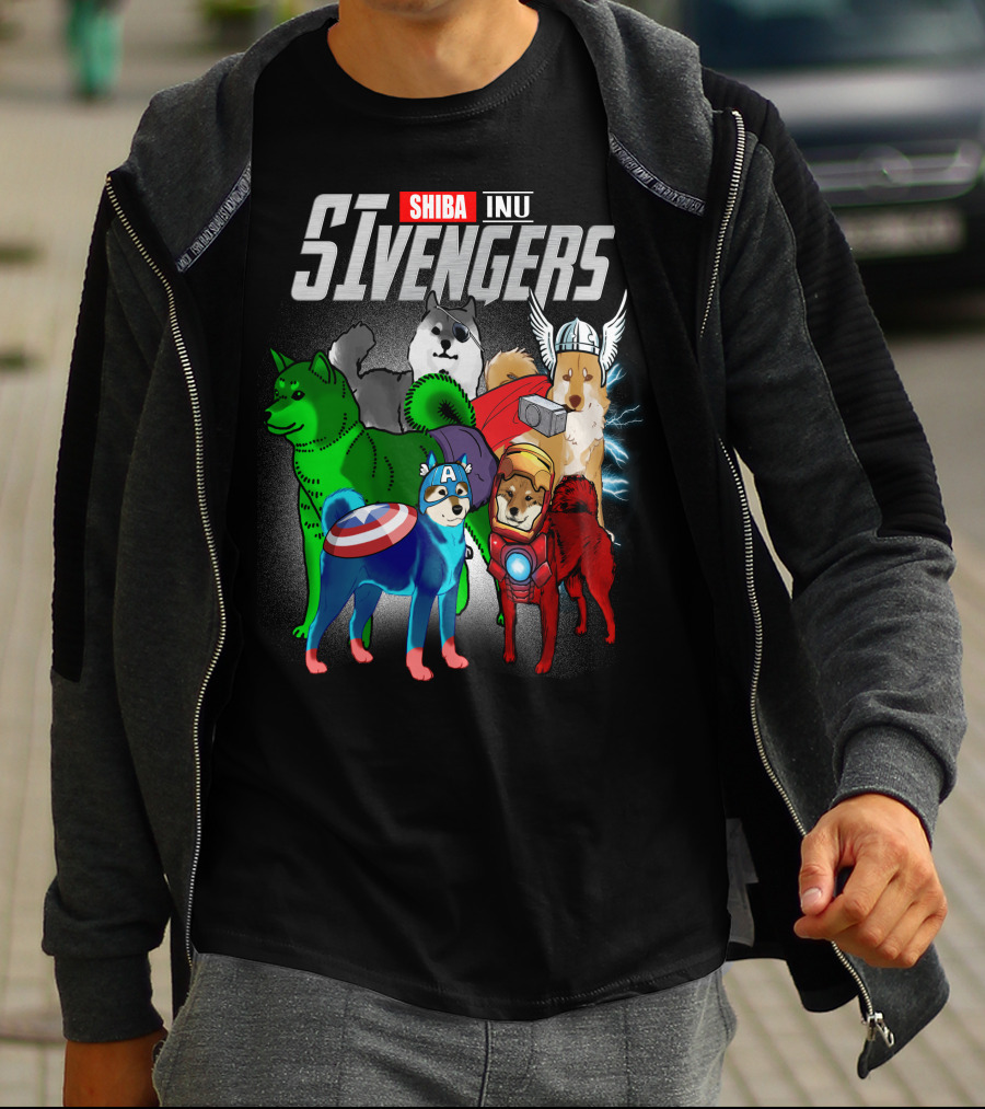 Shiba Inu SIvengers Dog Heroes Avengers T-Shirt
