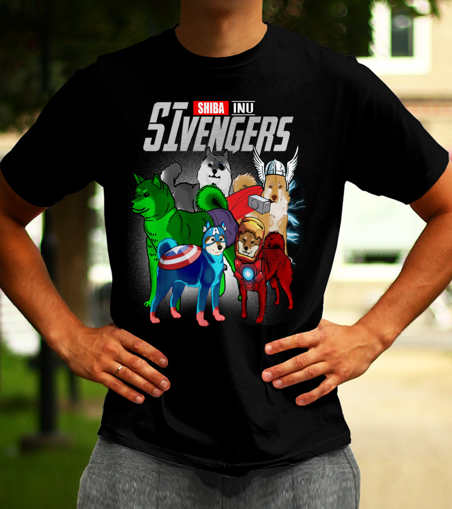Shiba Inu SIvengers Dog Heroes Avengers T-Shirt