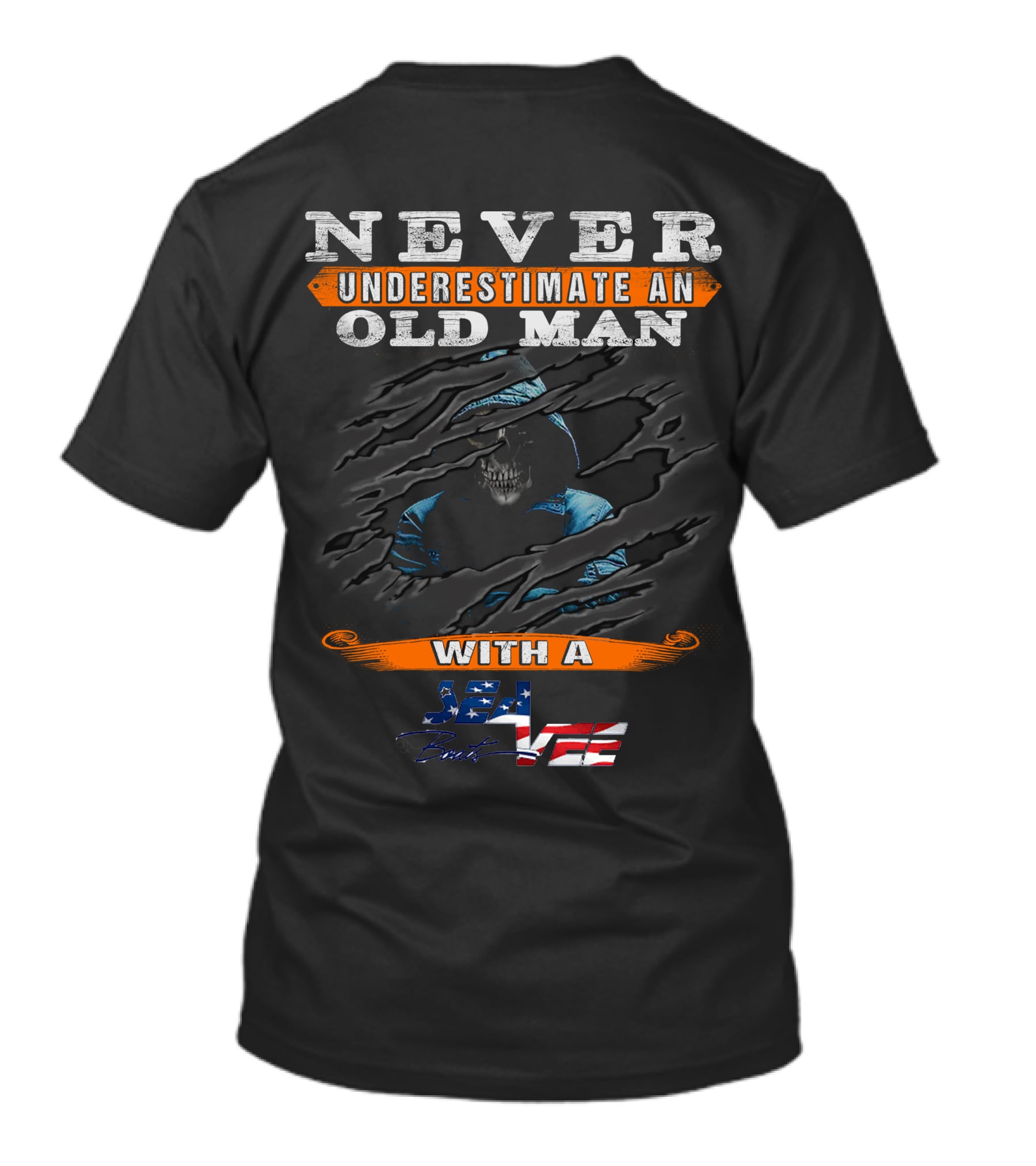 NEVER UNDERESTIMATE AN OLD MAN WITH A USA V8 T-Shirt