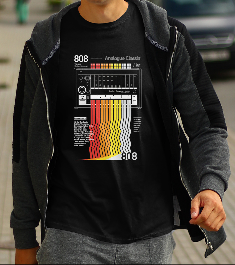 808 Analogue Classix Rhythm Composer TB-808 Famous Users Est. 1980 T-Shirt