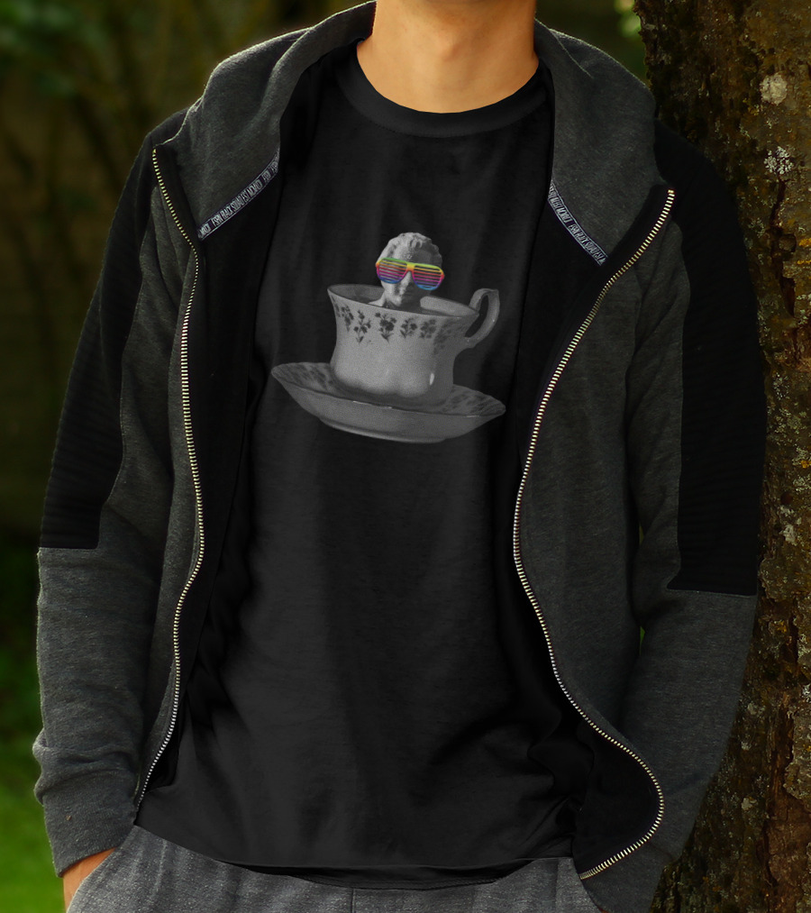 Bust In Teacup With Rainbow Sunglasses T-Shirt