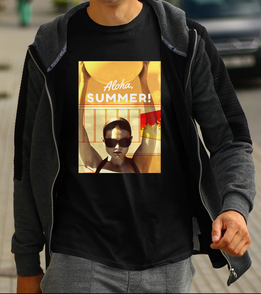 Aloha Summer Beach Ball Sunglasses Retro Vibes T-Shirt