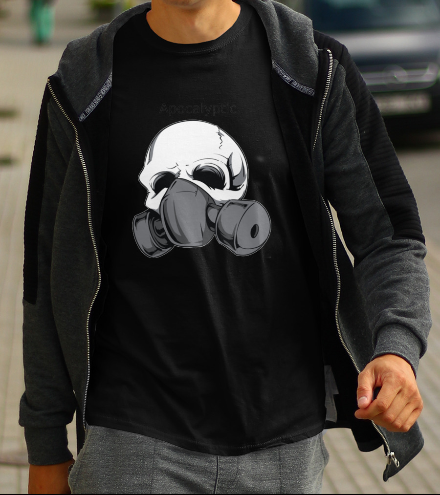 Apocalyptic Skull With Gas Mask 39688 T-Shirt