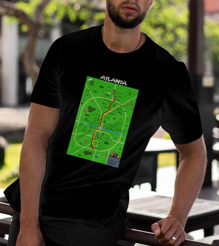 Atlanta Transit Map Super Mario Style 286711 T-Shirt