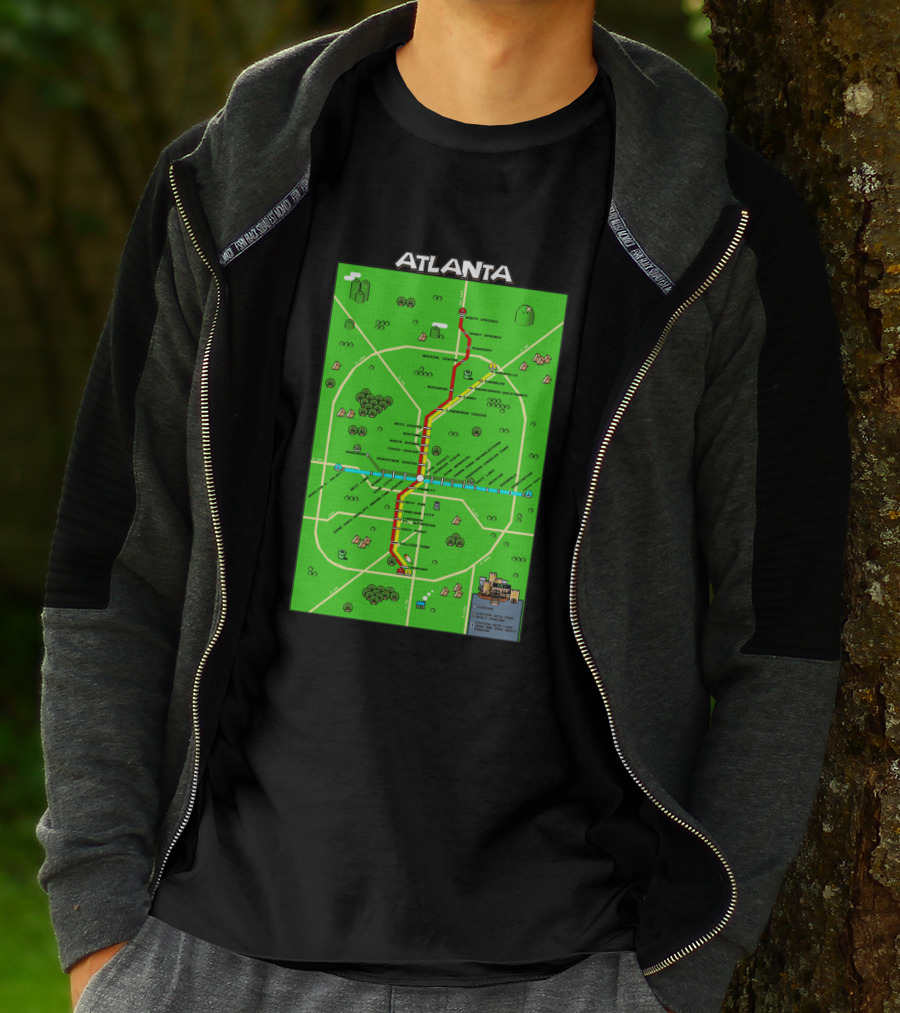 Atlanta Transit Map Super Mario Style 286711 T-Shirt