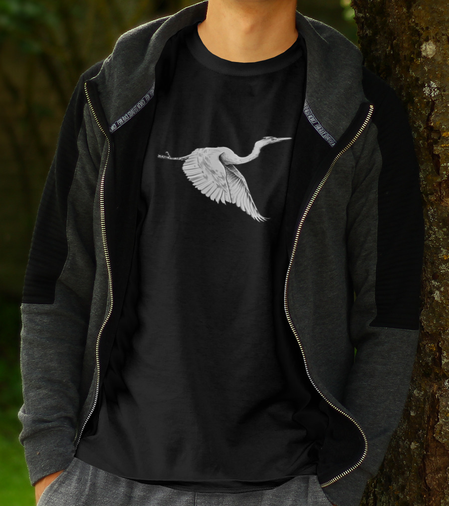 Aurora 534488 White Heron In Flight T-Shirt