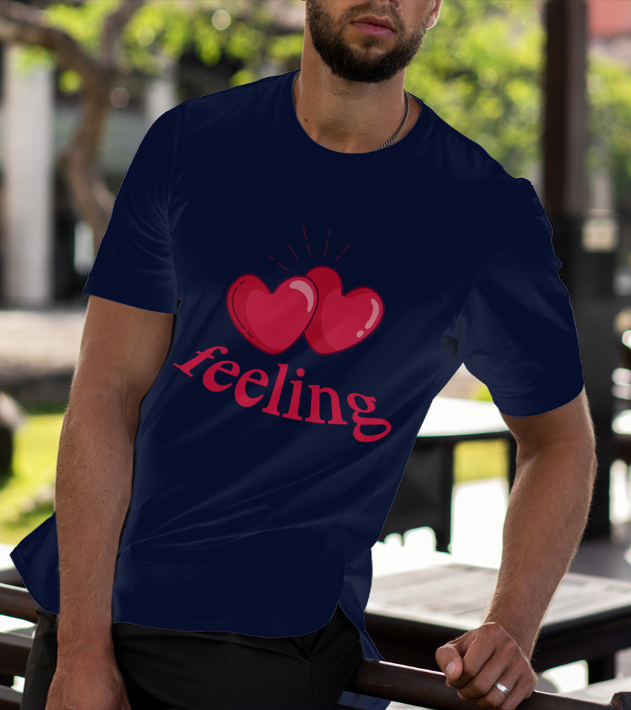 Feeling With Red Hearts Iconic T-Shirt