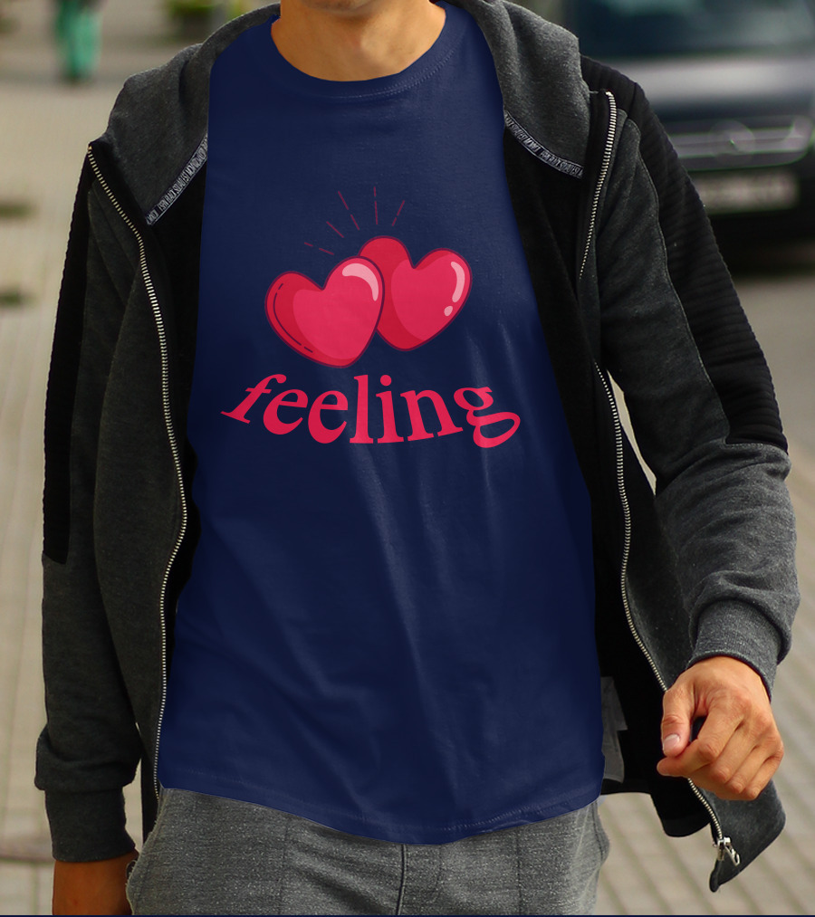 Feeling With Red Hearts Iconic T-Shirt