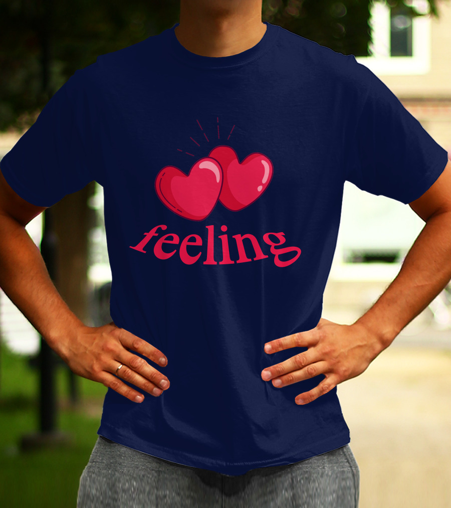 Feeling With Red Hearts Iconic T-Shirt