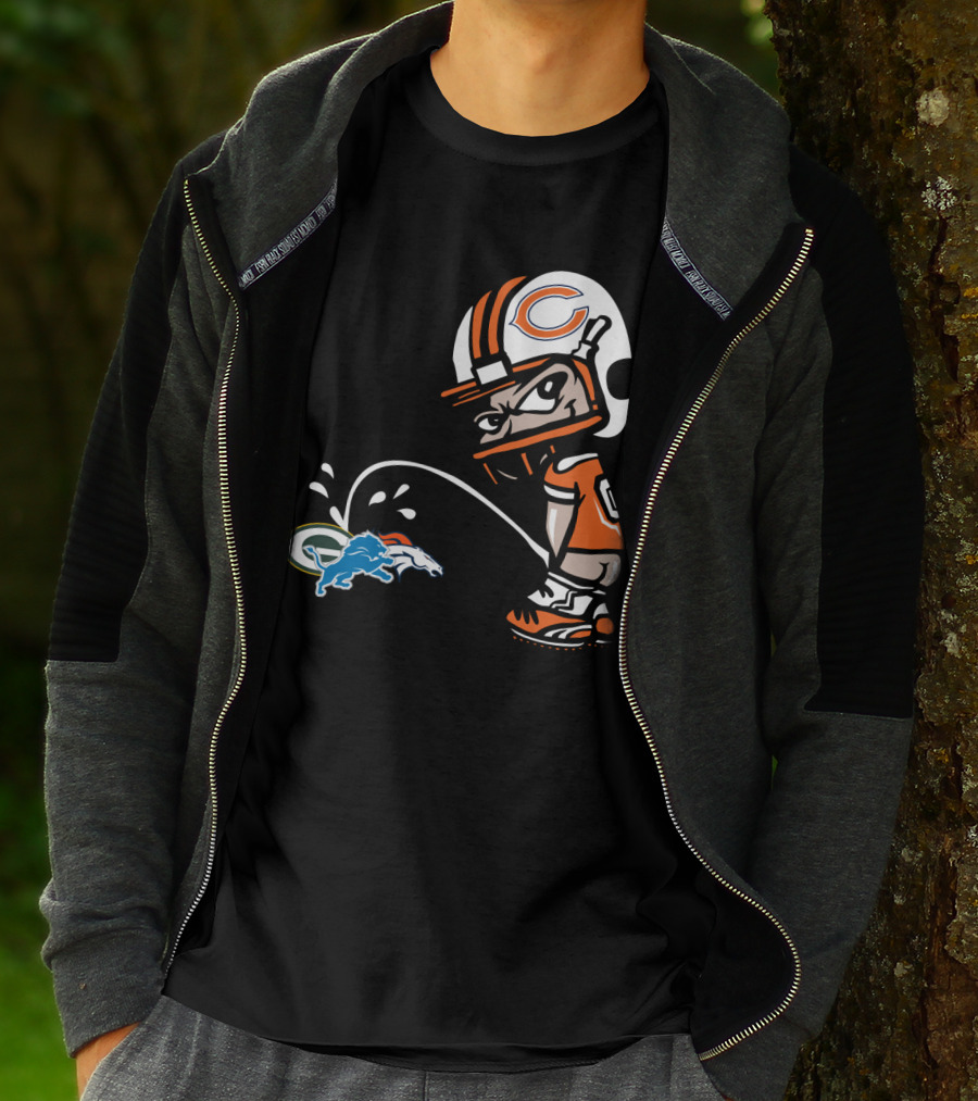 Chicago Bears Rivalry With Green Bay Packers And Denver Broncos T-Shirt