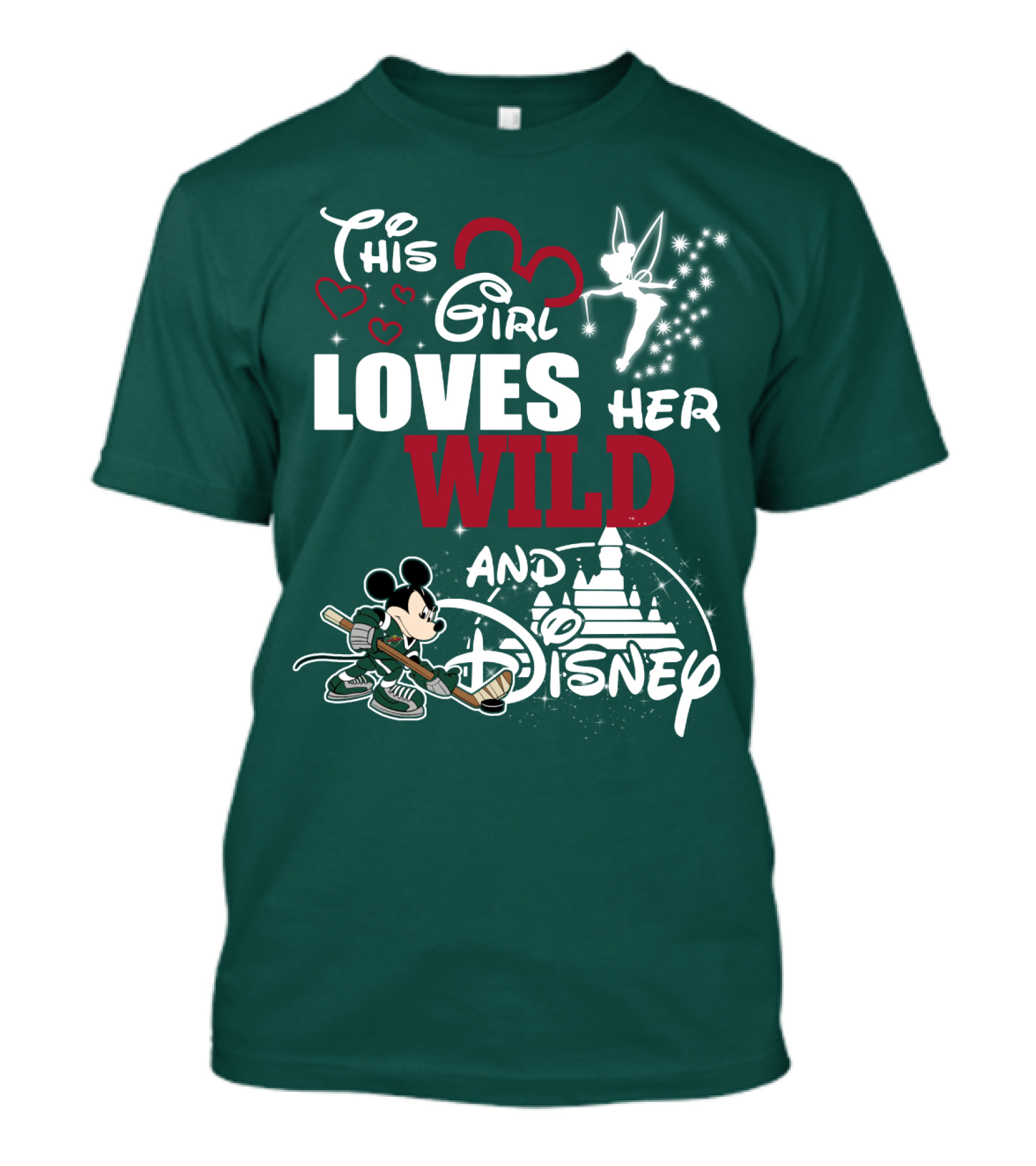 This Girl Loves Her Minnesota Wild And Disney T-Shirt