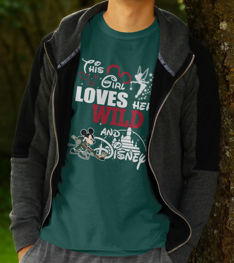 This Girl Loves Her Minnesota Wild And Disney T-Shirt