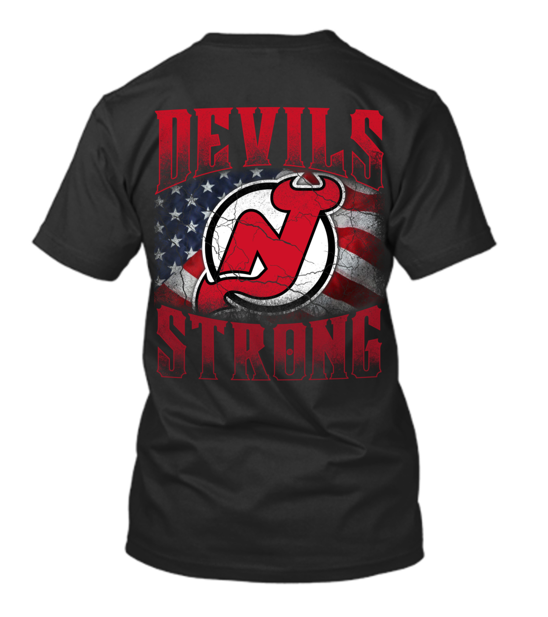 Devils Strong New Jersey Devils American Flag T-Shirt