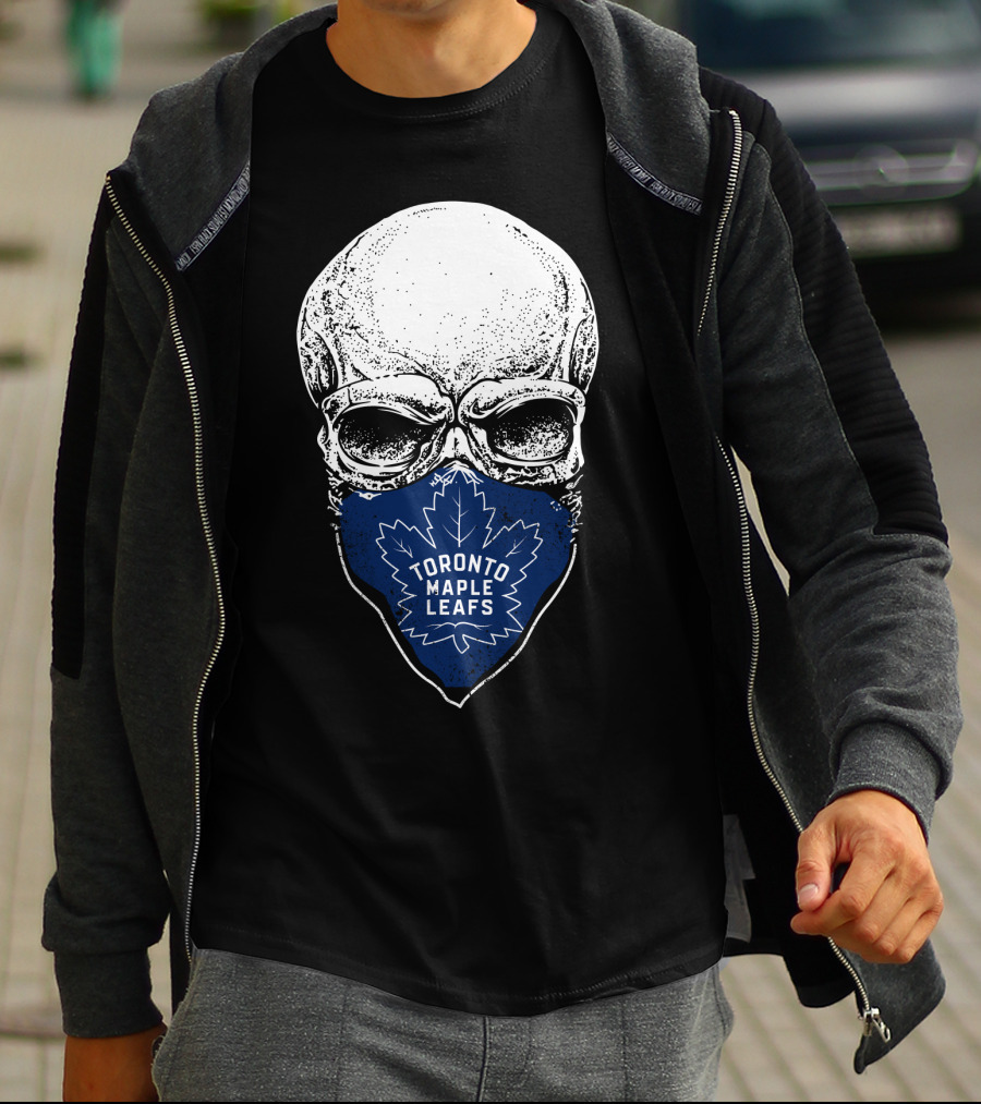 Toronto Maple Leafs Skull Face Mask T-Shirt