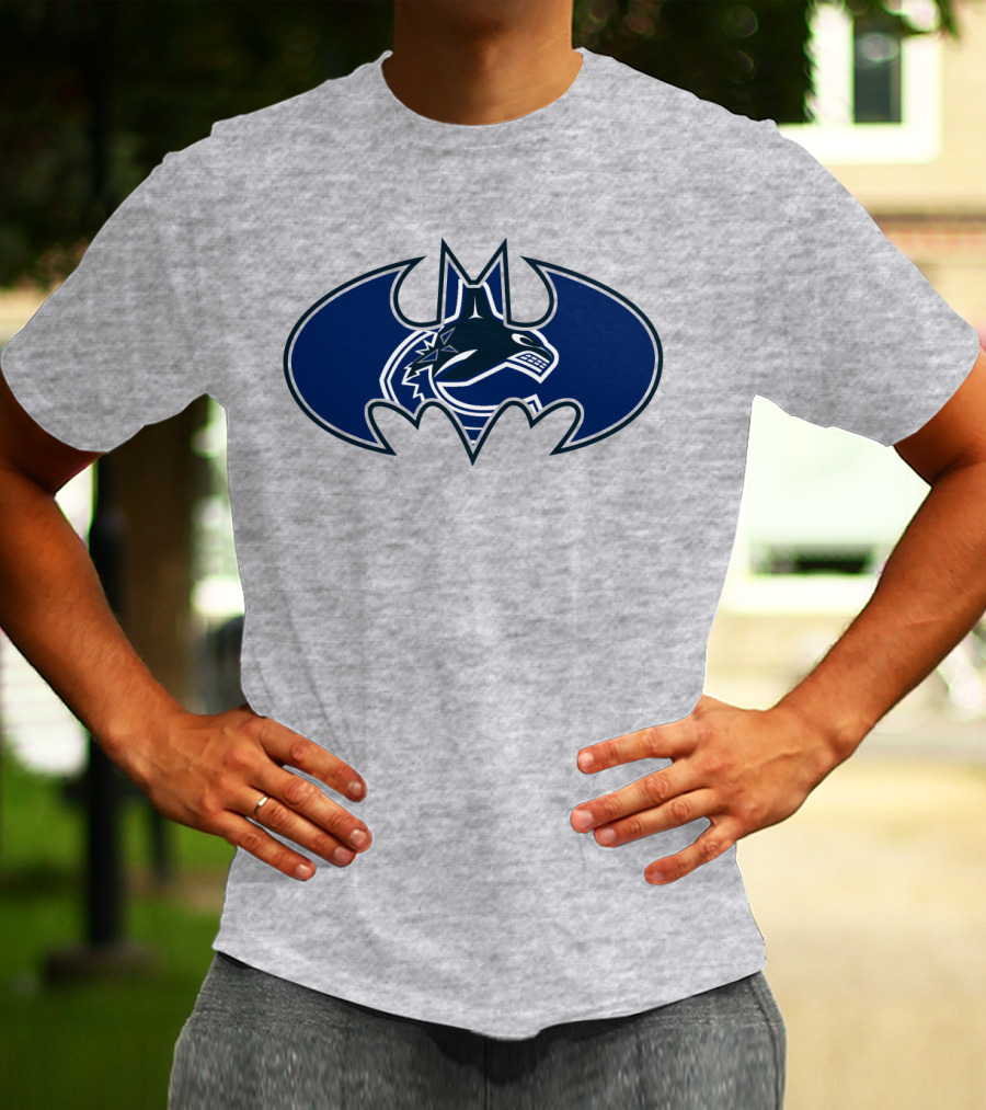 Vancouver Canucks Orca Batman Logo Fusion T-Shirt