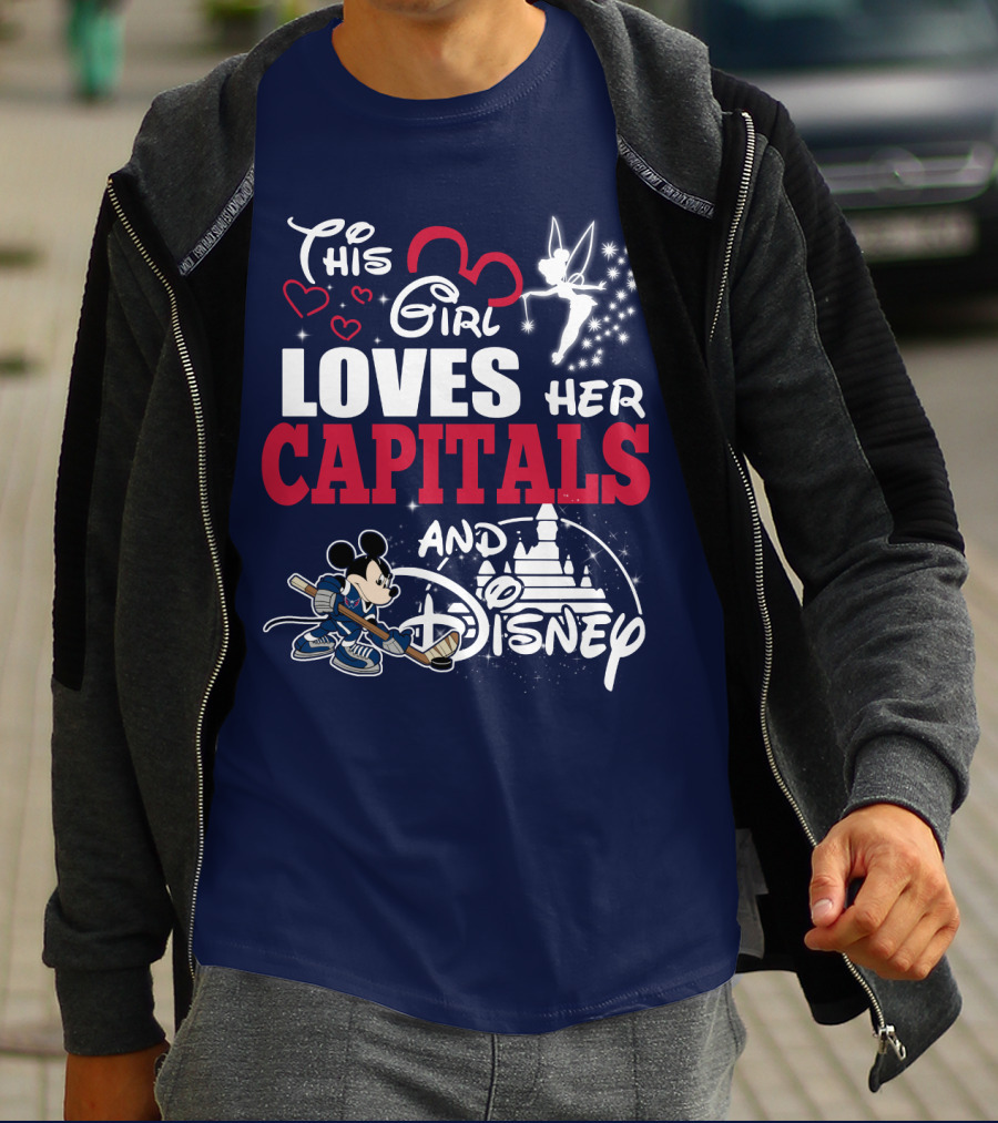 This Girl Loves Her Capitals And Disney T-Shirt