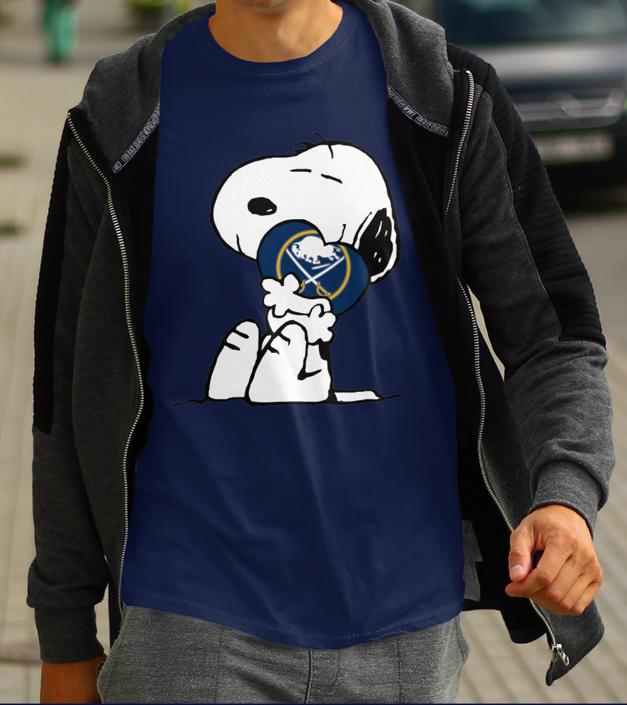 Snoopy Hugging Buffalo Sabres T-Shirt