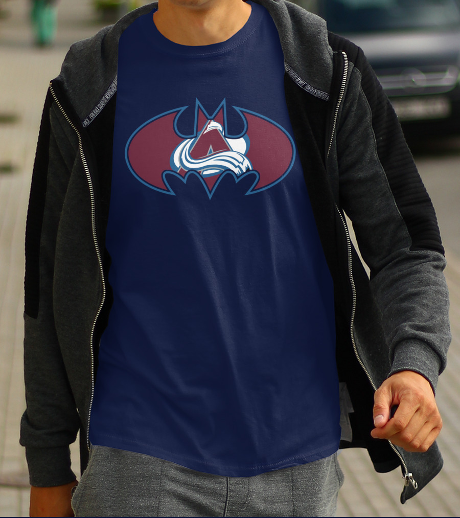 Colorado Avalanche Batman Logo Mashup T-Shirt