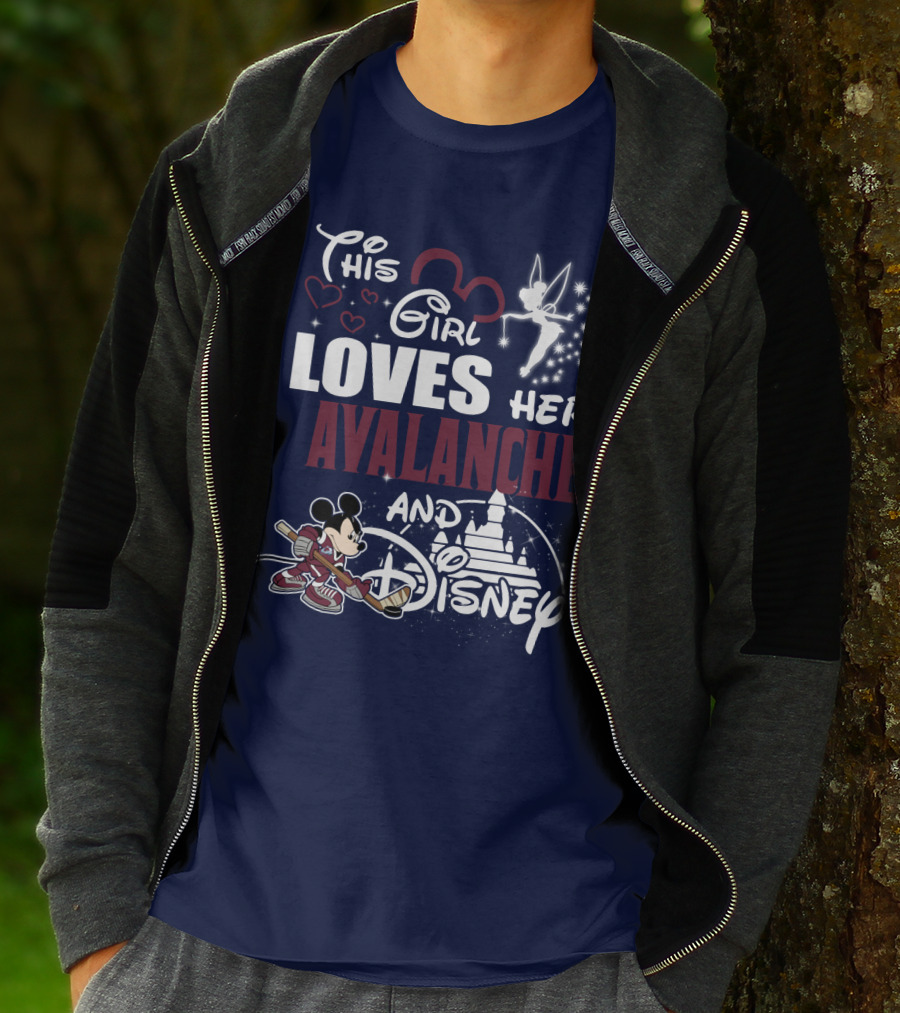 This Girl Loves Her Colorado Avalanche And Disney T-Shirt