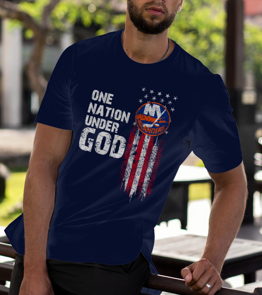 One Nation Under God New York Islanders Stars And Stripes T-Shirt