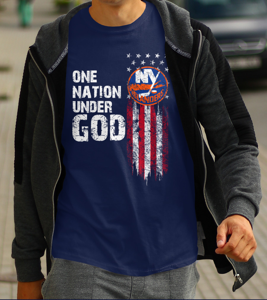 One Nation Under God New York Islanders Stars And Stripes T-Shirt