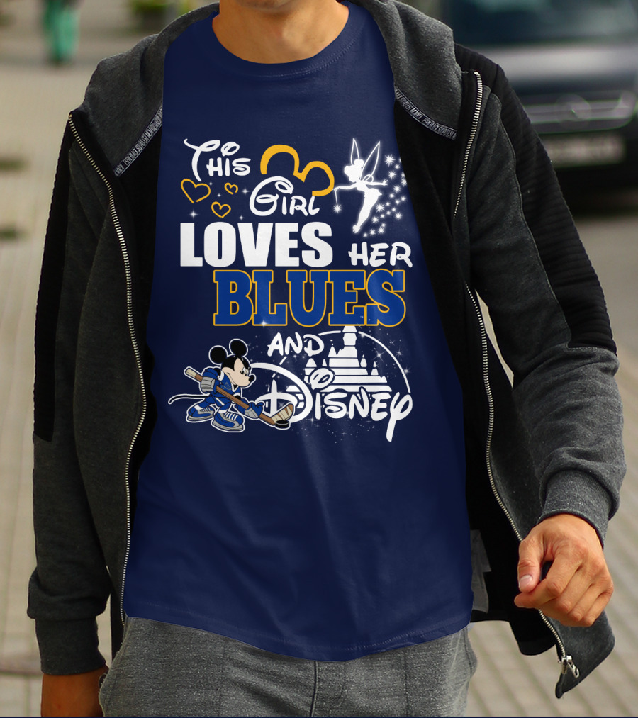 This Girl Loves Her Blues And Disney T-Shirt