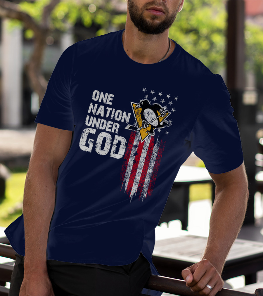 One Nation Under God Pittsburgh Penguins T-Shirt