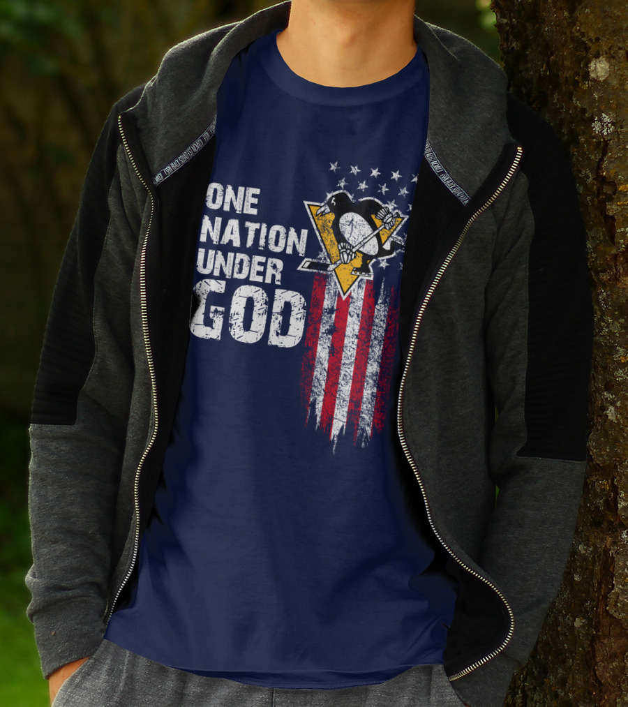 One Nation Under God Pittsburgh Penguins T-Shirt