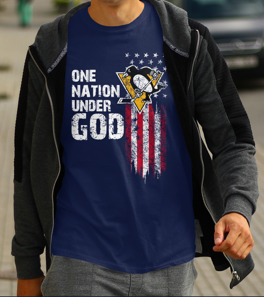 One Nation Under God Pittsburgh Penguins T-Shirt