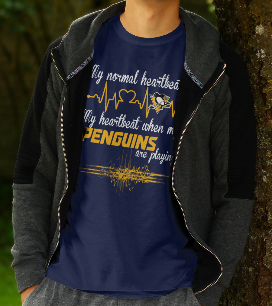 My Normal Heartbeat My Heartbeat When My Penguins Are Playing T-Shirt