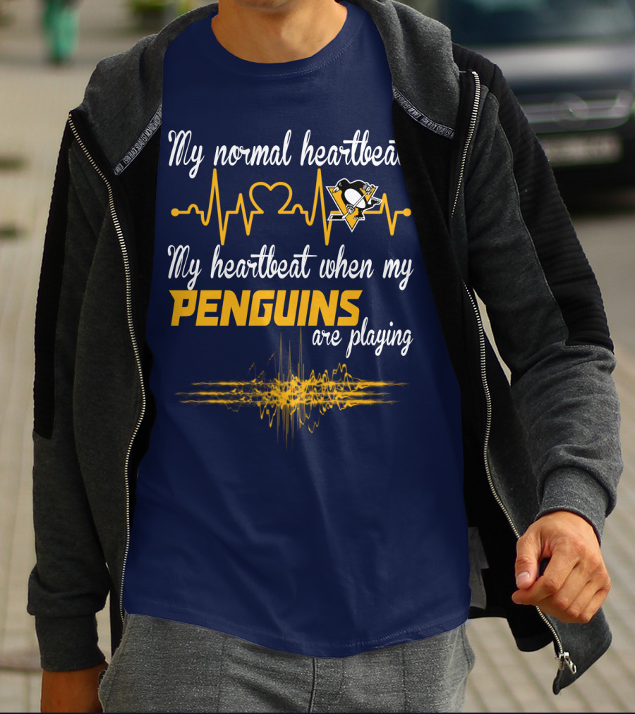 My Normal Heartbeat My Heartbeat When My Penguins Are Playing T-Shirt