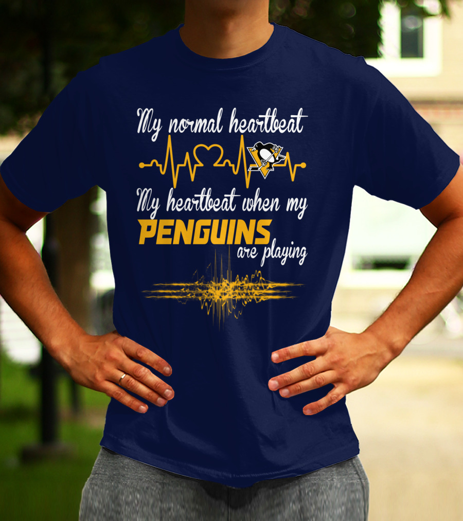 My Normal Heartbeat My Heartbeat When My Penguins Are Playing T-Shirt